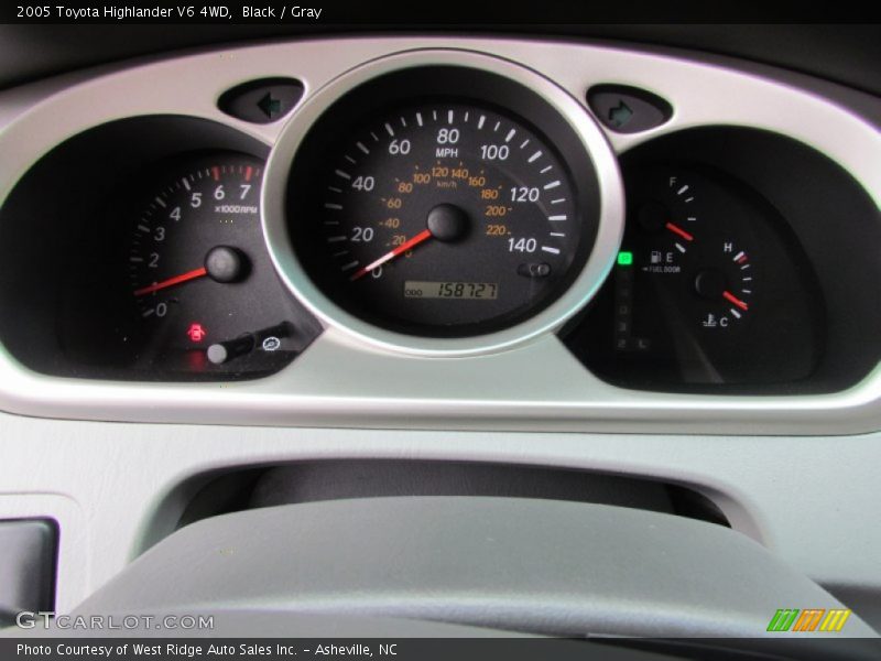 Black / Gray 2005 Toyota Highlander V6 4WD