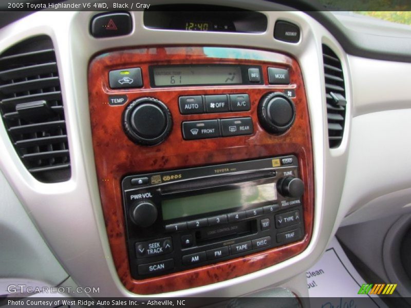 Black / Gray 2005 Toyota Highlander V6 4WD