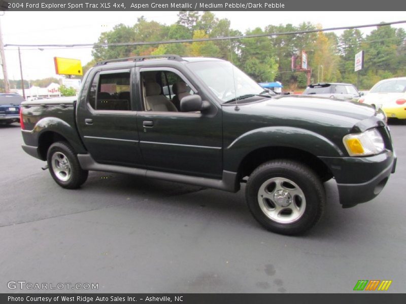 Aspen Green Metallic / Medium Pebble/Dark Pebble 2004 Ford Explorer Sport Trac XLS 4x4