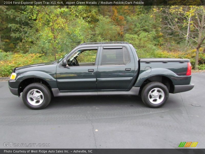 Aspen Green Metallic / Medium Pebble/Dark Pebble 2004 Ford Explorer Sport Trac XLS 4x4