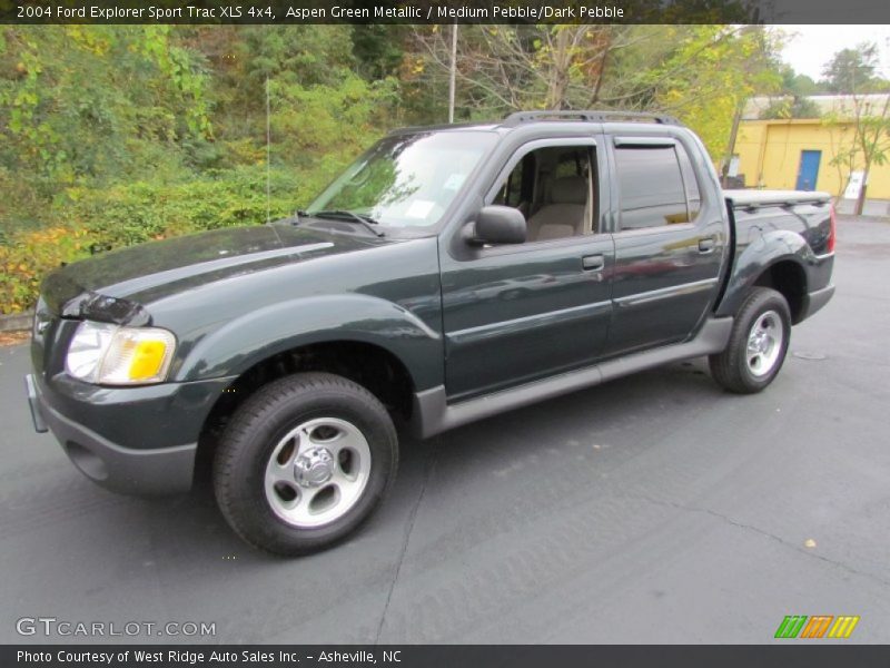 Aspen Green Metallic / Medium Pebble/Dark Pebble 2004 Ford Explorer Sport Trac XLS 4x4