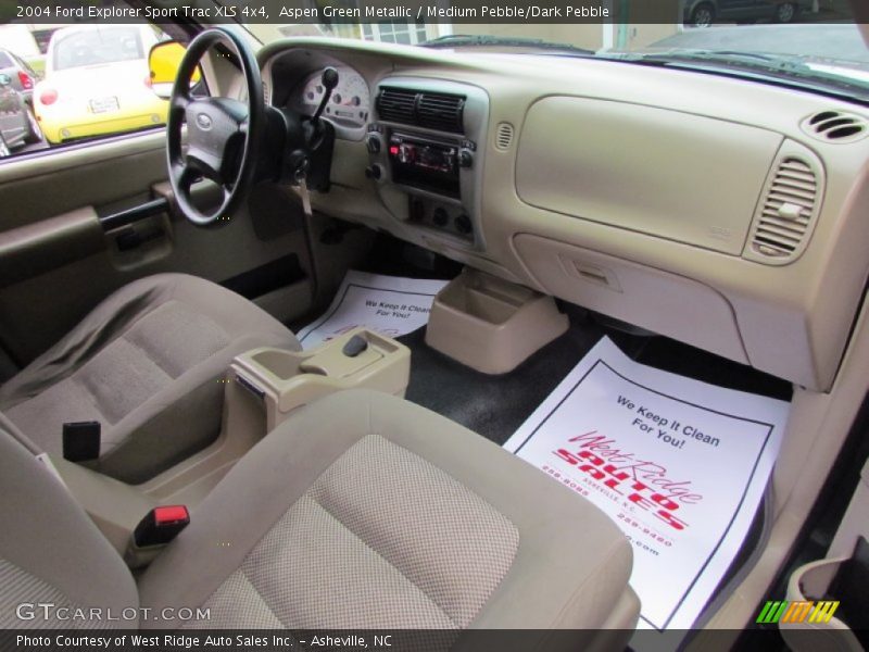 Aspen Green Metallic / Medium Pebble/Dark Pebble 2004 Ford Explorer Sport Trac XLS 4x4