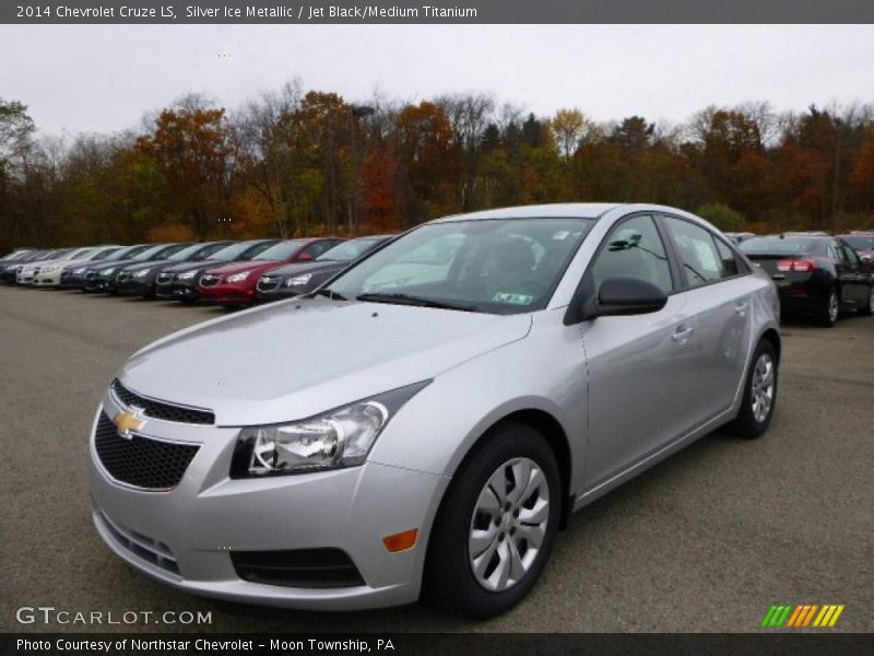 Silver Ice Metallic / Jet Black/Medium Titanium 2014 Chevrolet Cruze LS