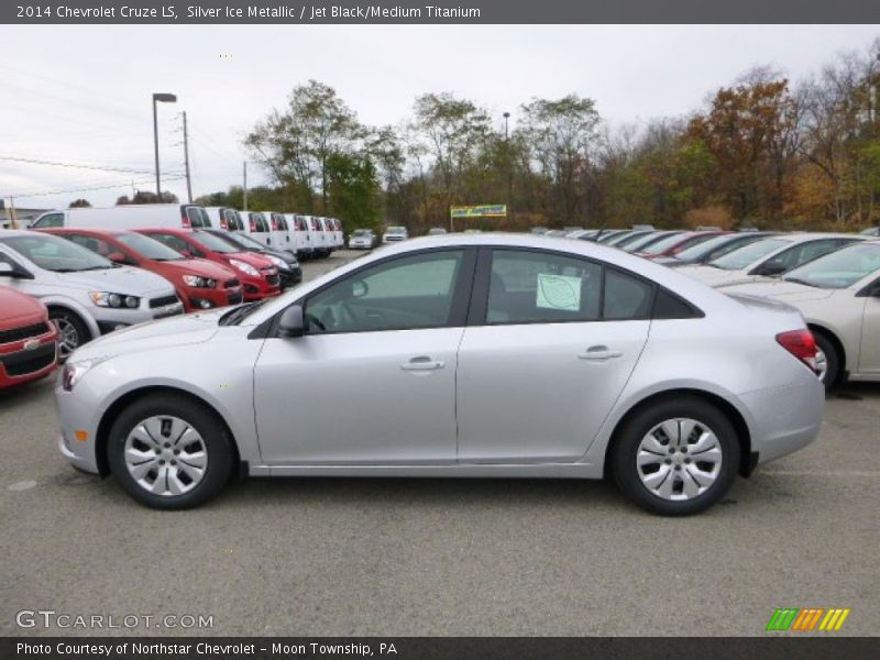 Silver Ice Metallic / Jet Black/Medium Titanium 2014 Chevrolet Cruze LS