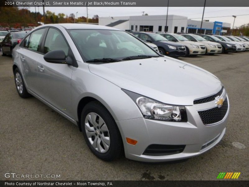 Silver Ice Metallic / Jet Black/Medium Titanium 2014 Chevrolet Cruze LS