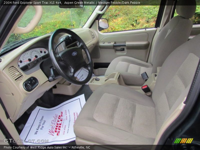Aspen Green Metallic / Medium Pebble/Dark Pebble 2004 Ford Explorer Sport Trac XLS 4x4