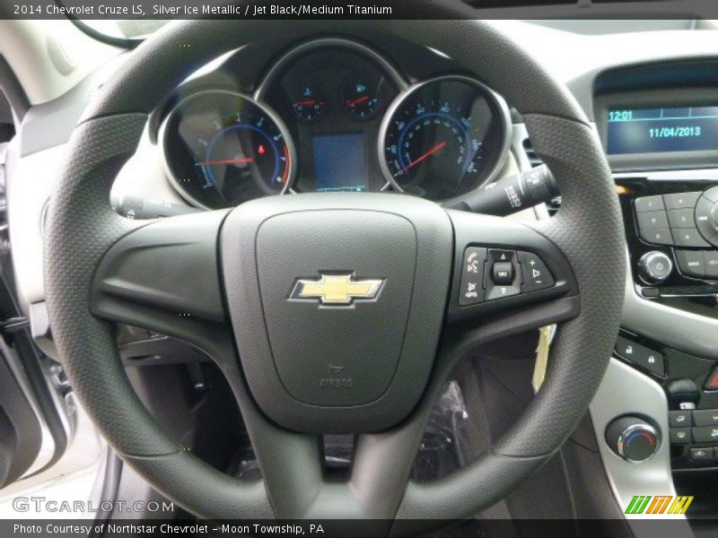 Silver Ice Metallic / Jet Black/Medium Titanium 2014 Chevrolet Cruze LS