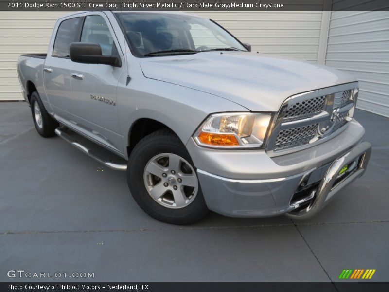 Bright Silver Metallic / Dark Slate Gray/Medium Graystone 2011 Dodge Ram 1500 SLT Crew Cab