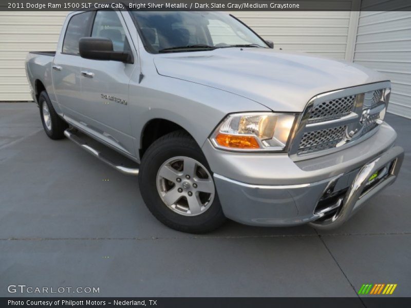 Bright Silver Metallic / Dark Slate Gray/Medium Graystone 2011 Dodge Ram 1500 SLT Crew Cab