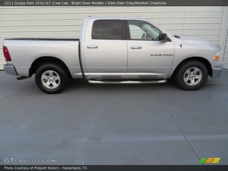 Bright Silver Metallic / Dark Slate Gray/Medium Graystone 2011 Dodge Ram 1500 SLT Crew Cab