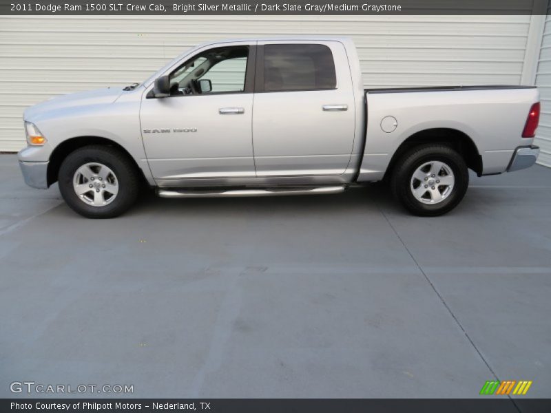 Bright Silver Metallic / Dark Slate Gray/Medium Graystone 2011 Dodge Ram 1500 SLT Crew Cab