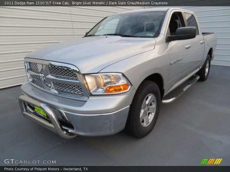 Bright Silver Metallic / Dark Slate Gray/Medium Graystone 2011 Dodge Ram 1500 SLT Crew Cab