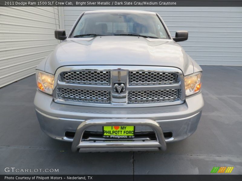 Bright Silver Metallic / Dark Slate Gray/Medium Graystone 2011 Dodge Ram 1500 SLT Crew Cab