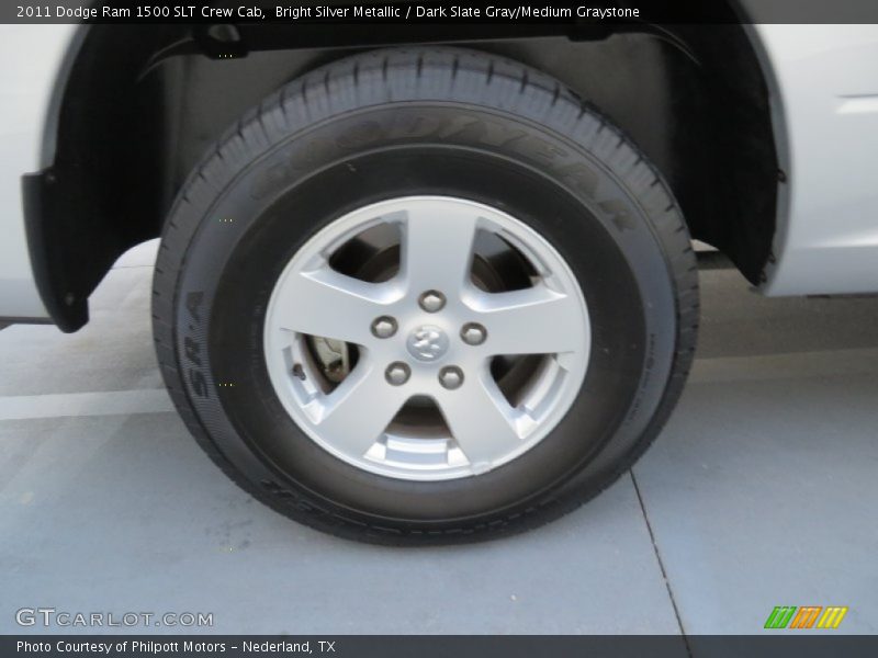 Bright Silver Metallic / Dark Slate Gray/Medium Graystone 2011 Dodge Ram 1500 SLT Crew Cab