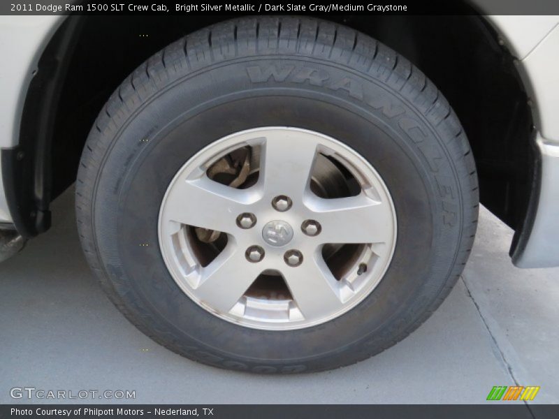 Bright Silver Metallic / Dark Slate Gray/Medium Graystone 2011 Dodge Ram 1500 SLT Crew Cab