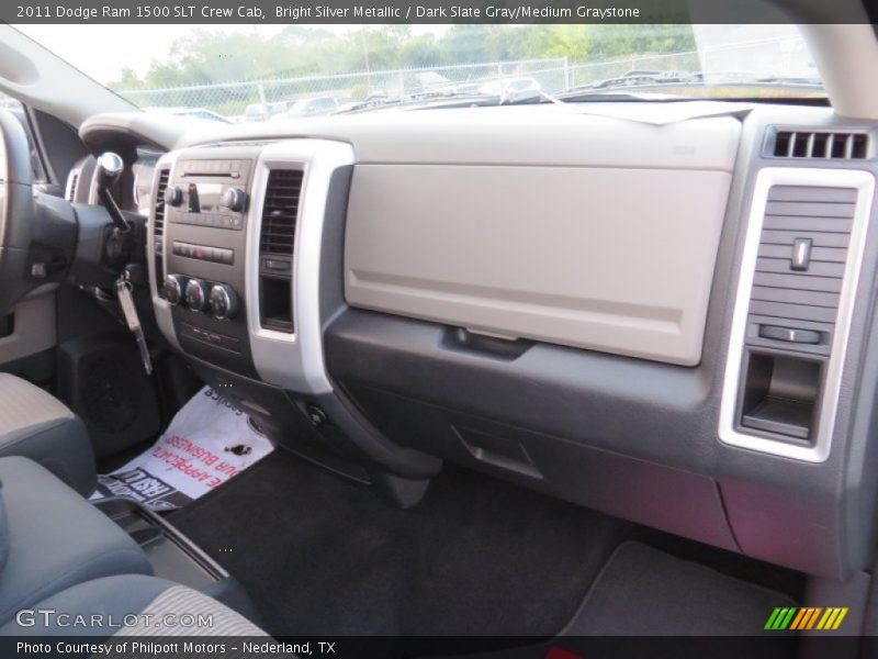 Bright Silver Metallic / Dark Slate Gray/Medium Graystone 2011 Dodge Ram 1500 SLT Crew Cab