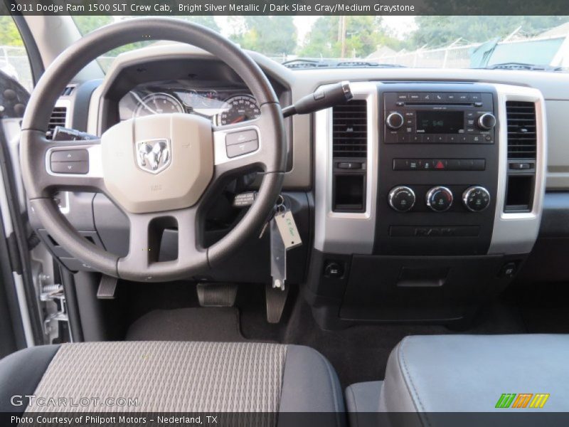 Bright Silver Metallic / Dark Slate Gray/Medium Graystone 2011 Dodge Ram 1500 SLT Crew Cab