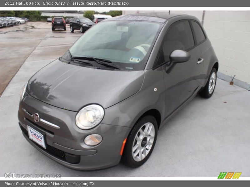 Grigio (Grey) / Tessuto Rosso/Nero (Red/Black) 2012 Fiat 500 Pop