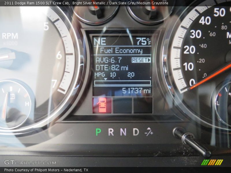 Bright Silver Metallic / Dark Slate Gray/Medium Graystone 2011 Dodge Ram 1500 SLT Crew Cab