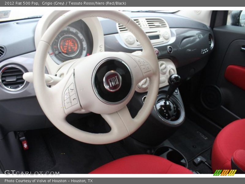 Grigio (Grey) / Tessuto Rosso/Nero (Red/Black) 2012 Fiat 500 Pop