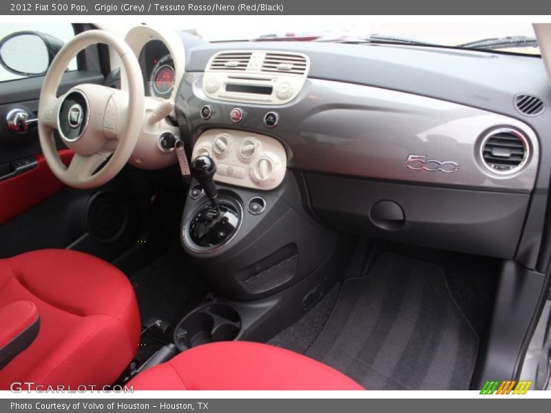 Grigio (Grey) / Tessuto Rosso/Nero (Red/Black) 2012 Fiat 500 Pop