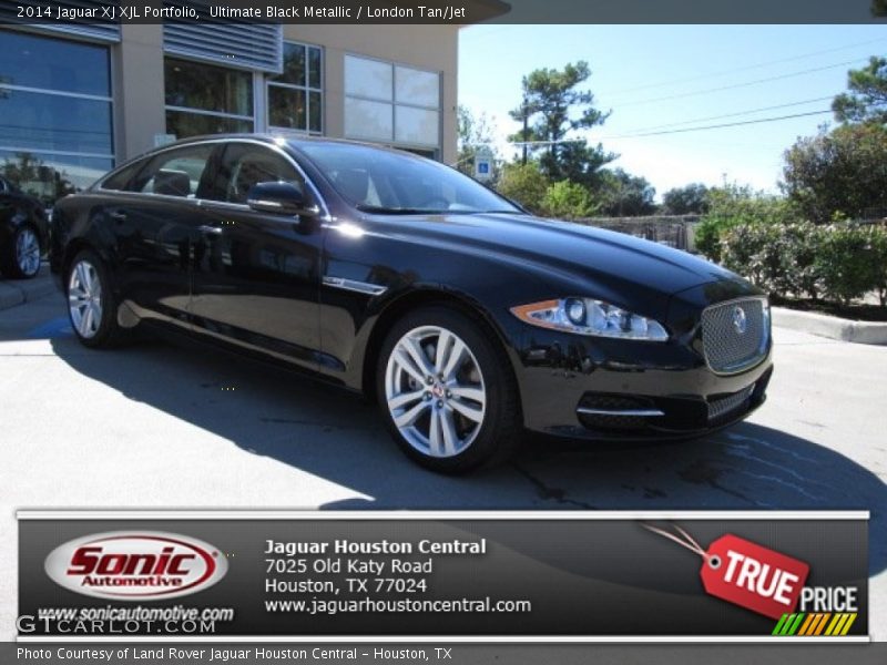 Ultimate Black Metallic / London Tan/Jet 2014 Jaguar XJ XJL Portfolio