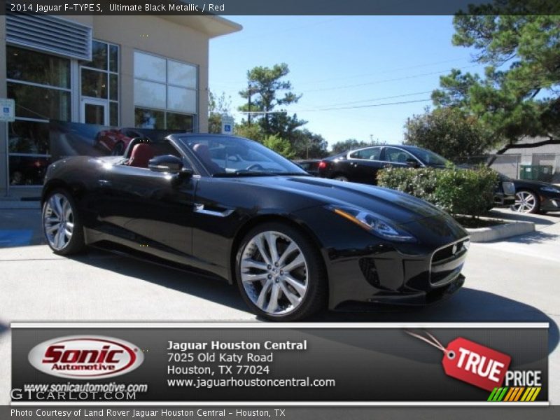 Ultimate Black Metallic / Red 2014 Jaguar F-TYPE S