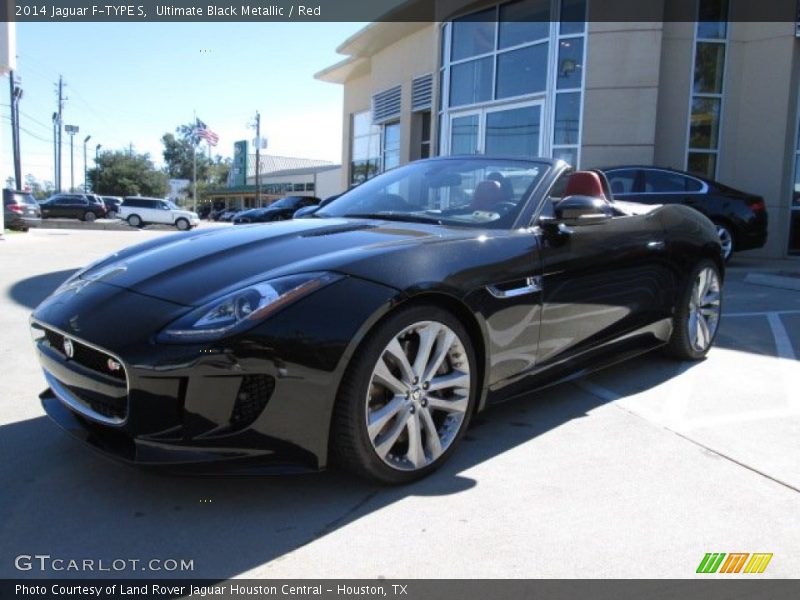 Ultimate Black Metallic / Red 2014 Jaguar F-TYPE S