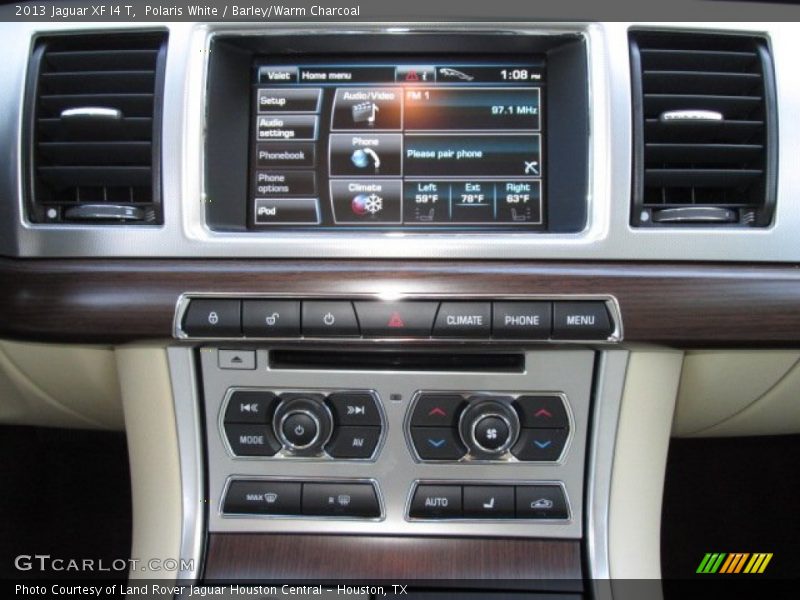 Polaris White / Barley/Warm Charcoal 2013 Jaguar XF I4 T