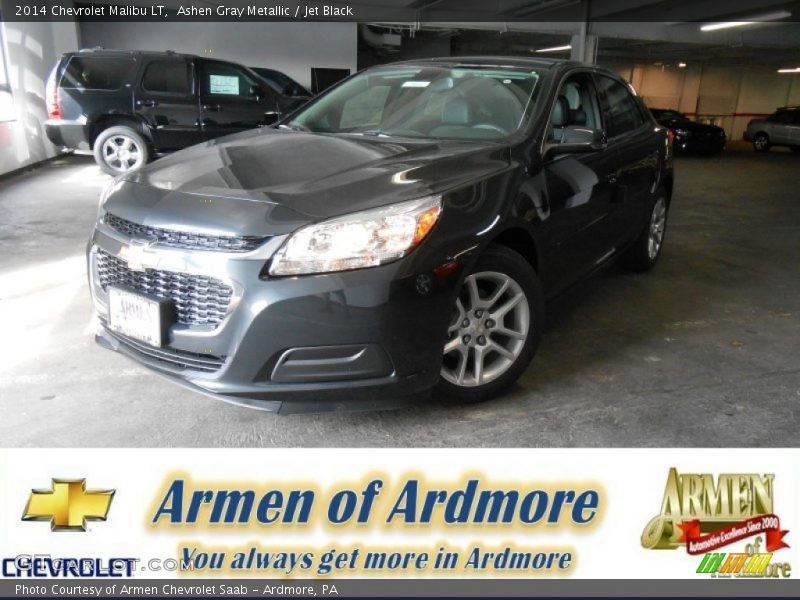 Ashen Gray Metallic / Jet Black 2014 Chevrolet Malibu LT
