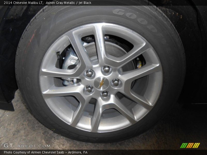 Ashen Gray Metallic / Jet Black 2014 Chevrolet Malibu LT