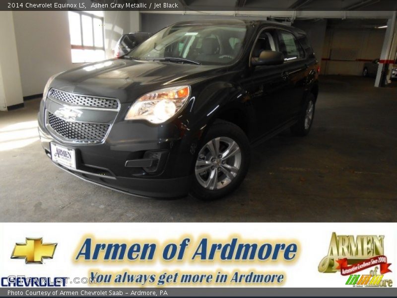 Ashen Gray Metallic / Jet Black 2014 Chevrolet Equinox LS