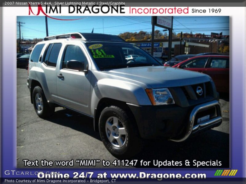 Silver Lightning Metallic / Steel/Graphite 2007 Nissan Xterra S 4x4