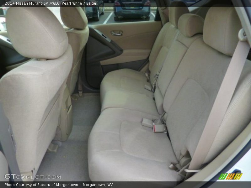 Pearl White / Beige 2014 Nissan Murano SV AWD