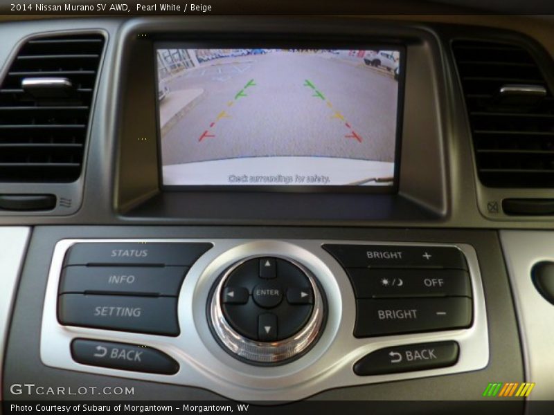Pearl White / Beige 2014 Nissan Murano SV AWD