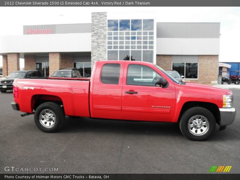 Victory Red / Dark Titanium 2012 Chevrolet Silverado 1500 LS Extended Cab 4x4