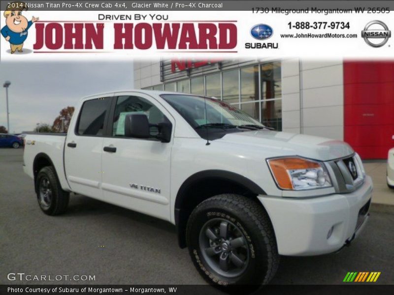 Glacier White / Pro-4X Charcoal 2014 Nissan Titan Pro-4X Crew Cab 4x4