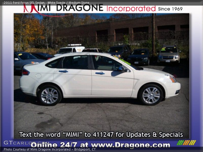 White Suede / Medium Stone 2011 Ford Focus SEL Sedan