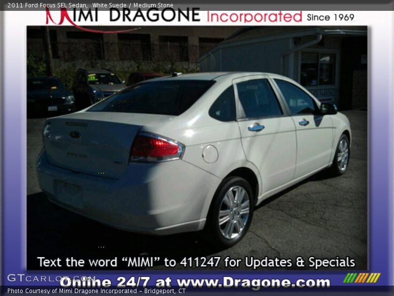 White Suede / Medium Stone 2011 Ford Focus SEL Sedan
