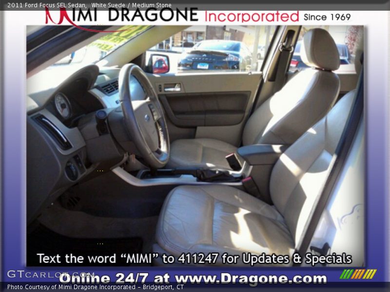 White Suede / Medium Stone 2011 Ford Focus SEL Sedan