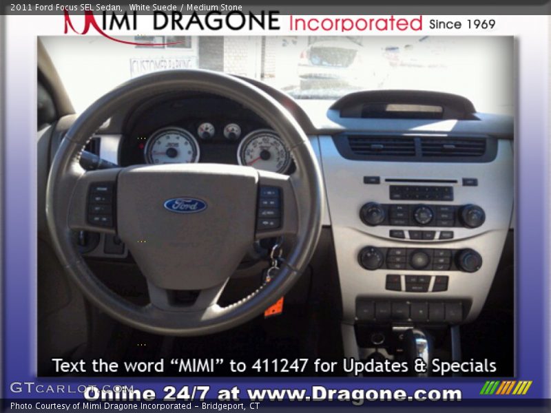 White Suede / Medium Stone 2011 Ford Focus SEL Sedan