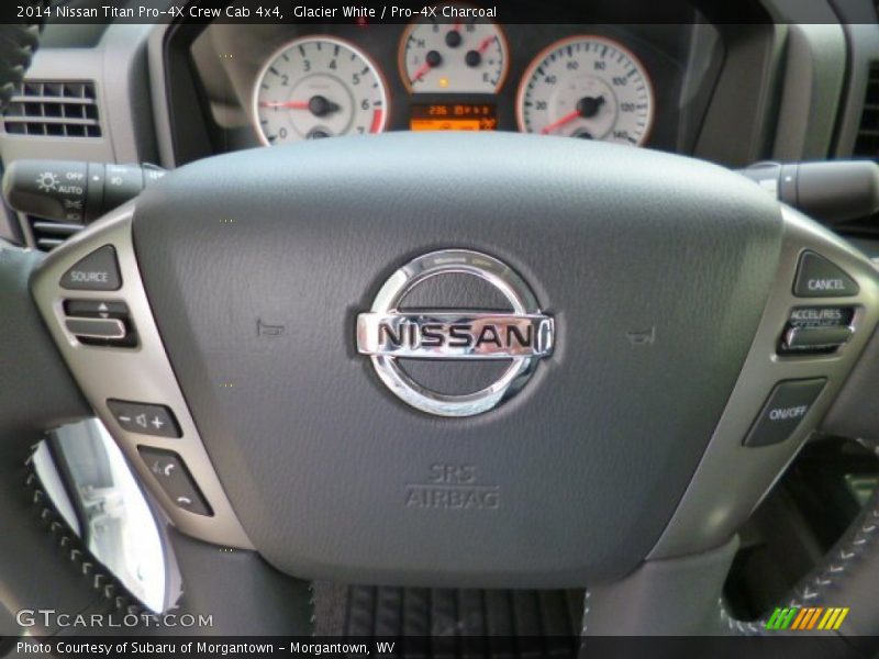 Glacier White / Pro-4X Charcoal 2014 Nissan Titan Pro-4X Crew Cab 4x4