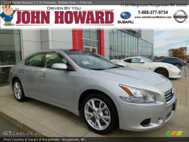 Brilliant Silver / Charcoal 2014 Nissan Maxima 3.5 SV Premium