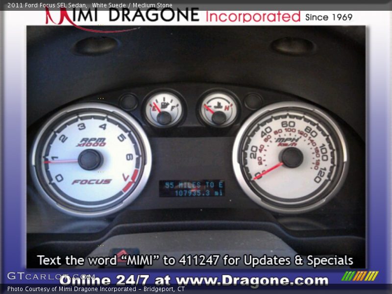White Suede / Medium Stone 2011 Ford Focus SEL Sedan