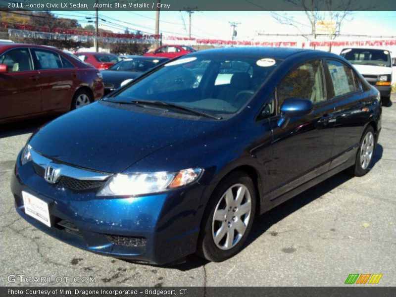 Atomic Blue Metallic / Gray 2011 Honda Civic LX Sedan