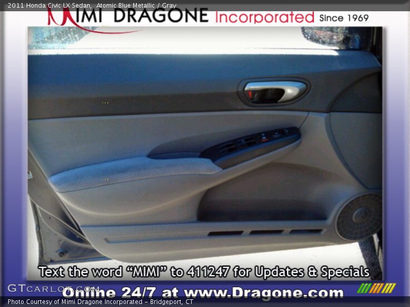 Atomic Blue Metallic / Gray 2011 Honda Civic LX Sedan