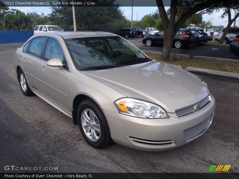 Gold Mist Metallic / Gray 2012 Chevrolet Impala LS