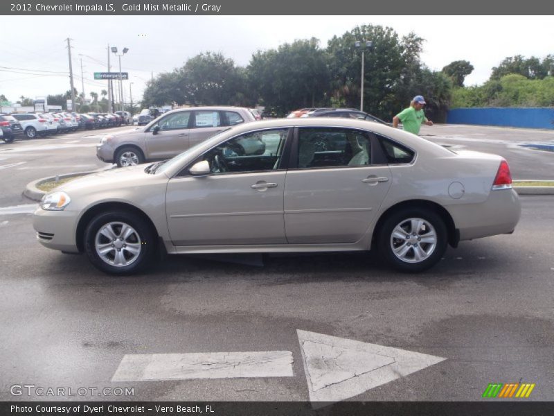 Gold Mist Metallic / Gray 2012 Chevrolet Impala LS