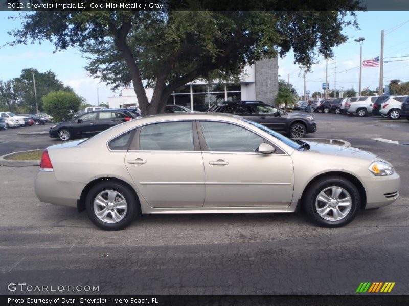 Gold Mist Metallic / Gray 2012 Chevrolet Impala LS