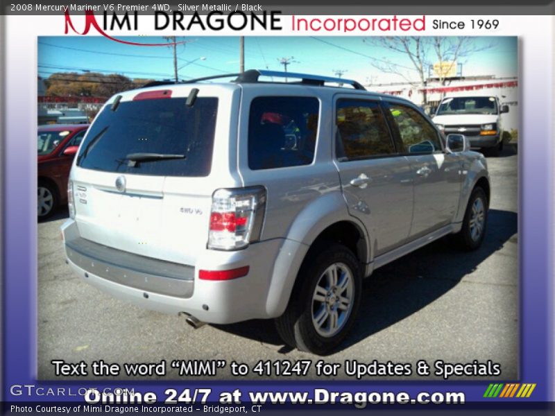 Silver Metallic / Black 2008 Mercury Mariner V6 Premier 4WD